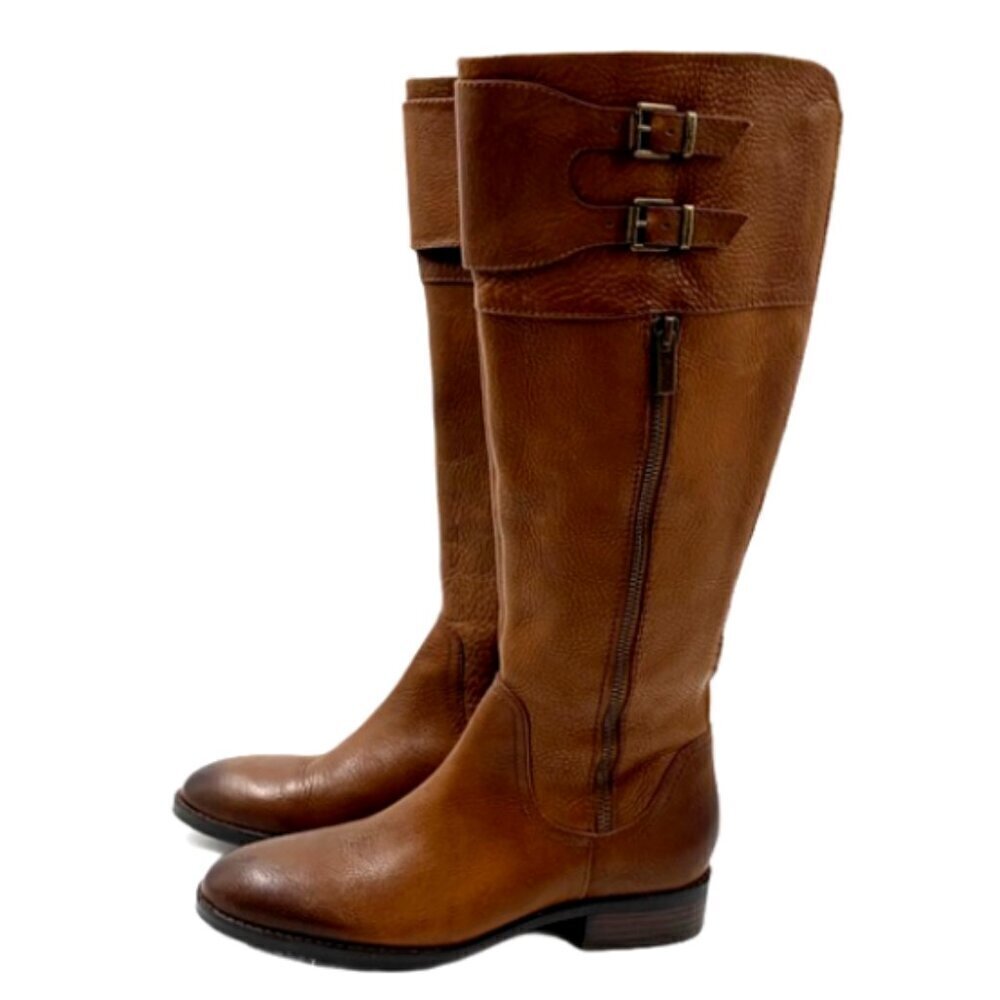 Arturo Chiang Earlene Tall Leather Riding Boots Sz 6.5M Brown‎ #170L